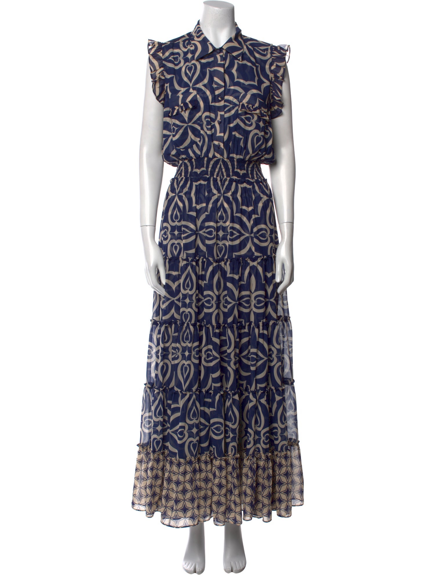 MISA Los Angeles Printed Long Dress