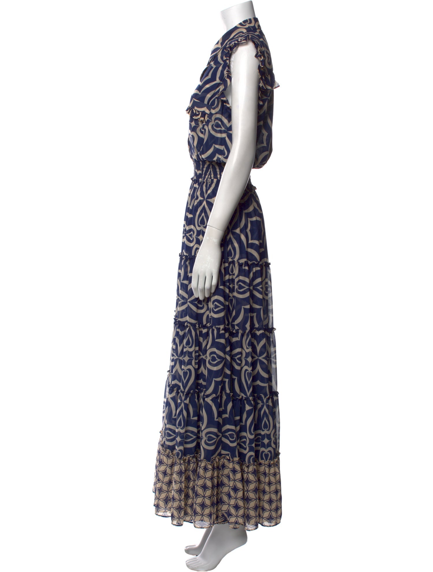 MISA Los Angeles Printed Long Dress