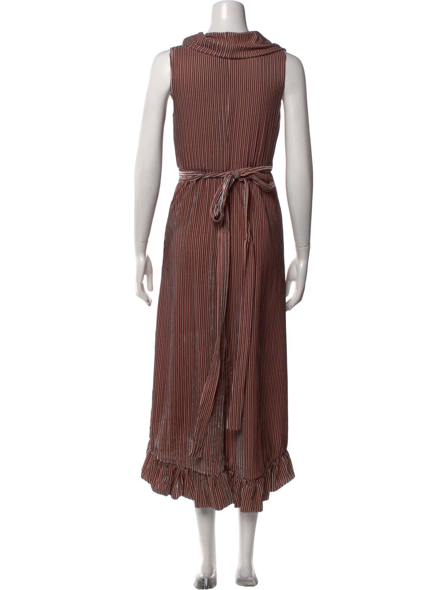 MISA Los Angeles Striped Long Dress