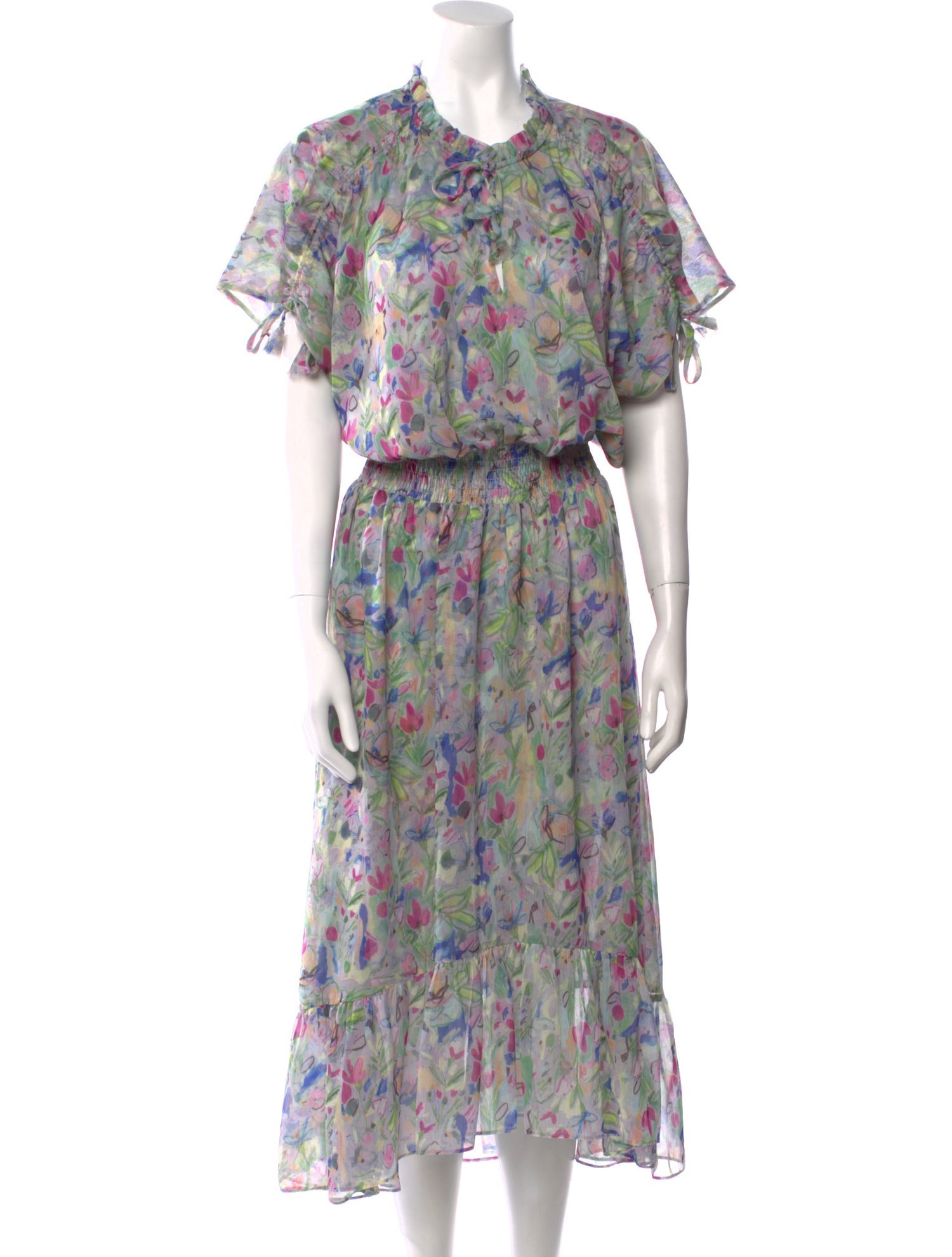 MISA Los Angeles Floral Print Long Dress