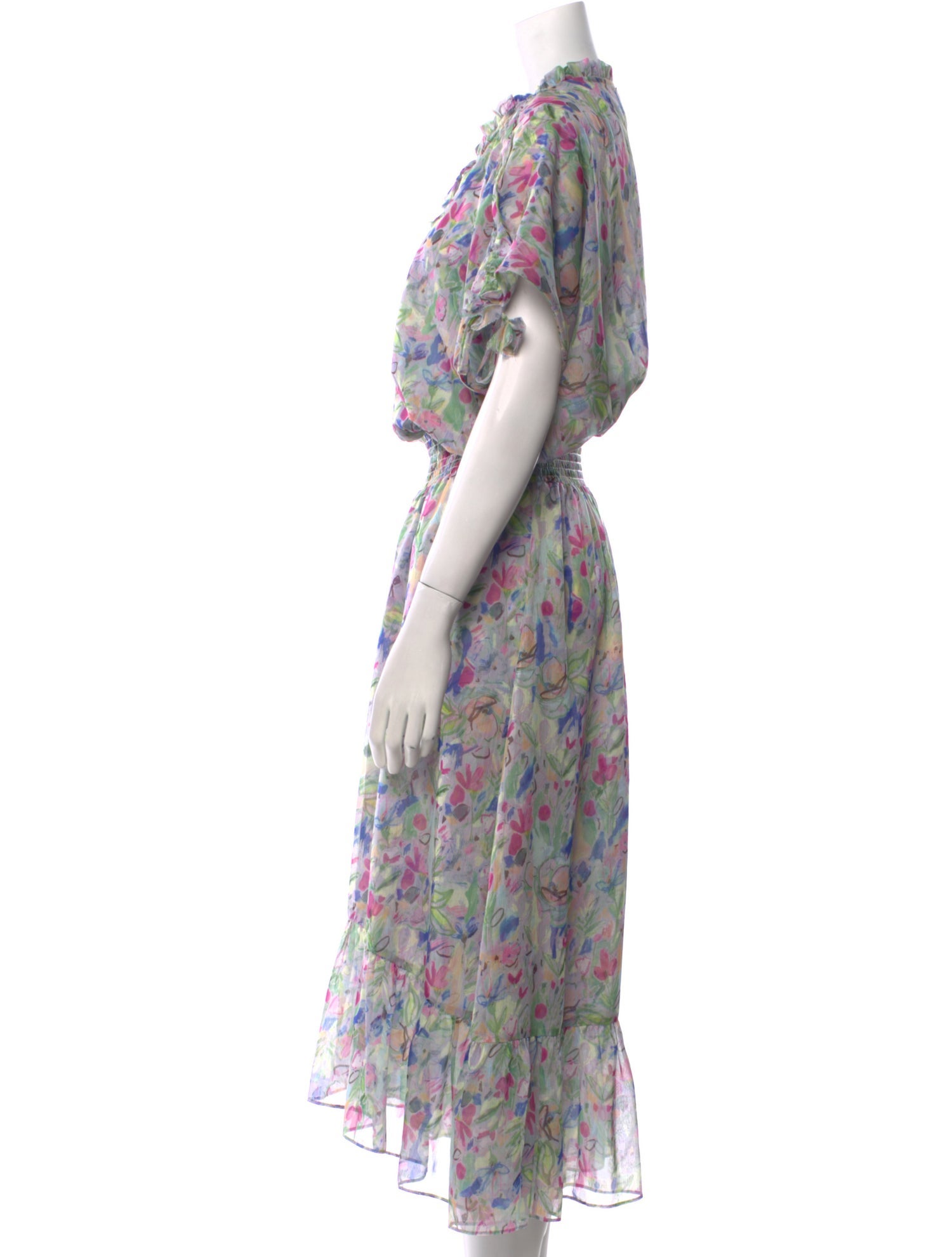 MISA Los Angeles Floral Print Long Dress