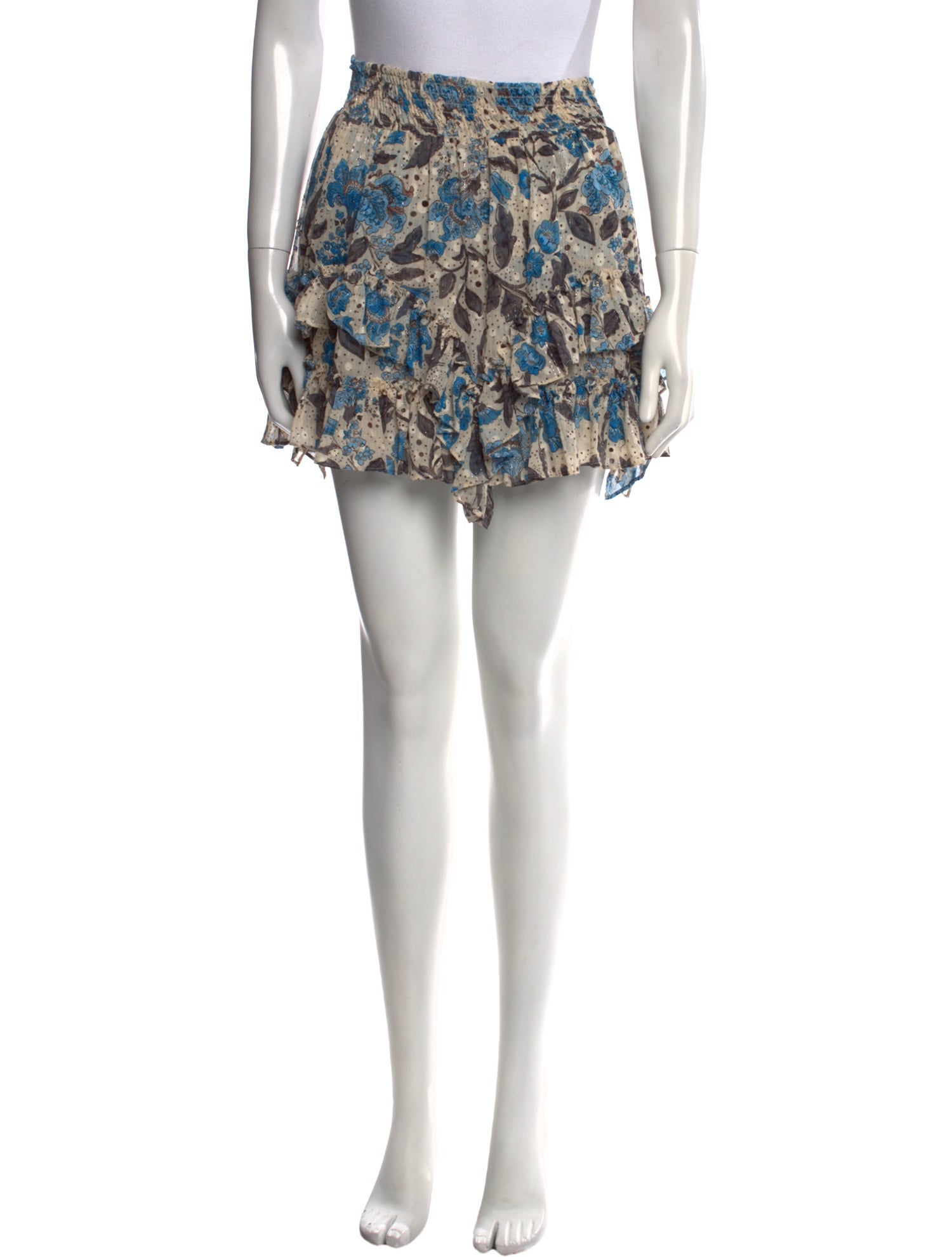 MISA Los Angeles Floral Print Mini Skirt