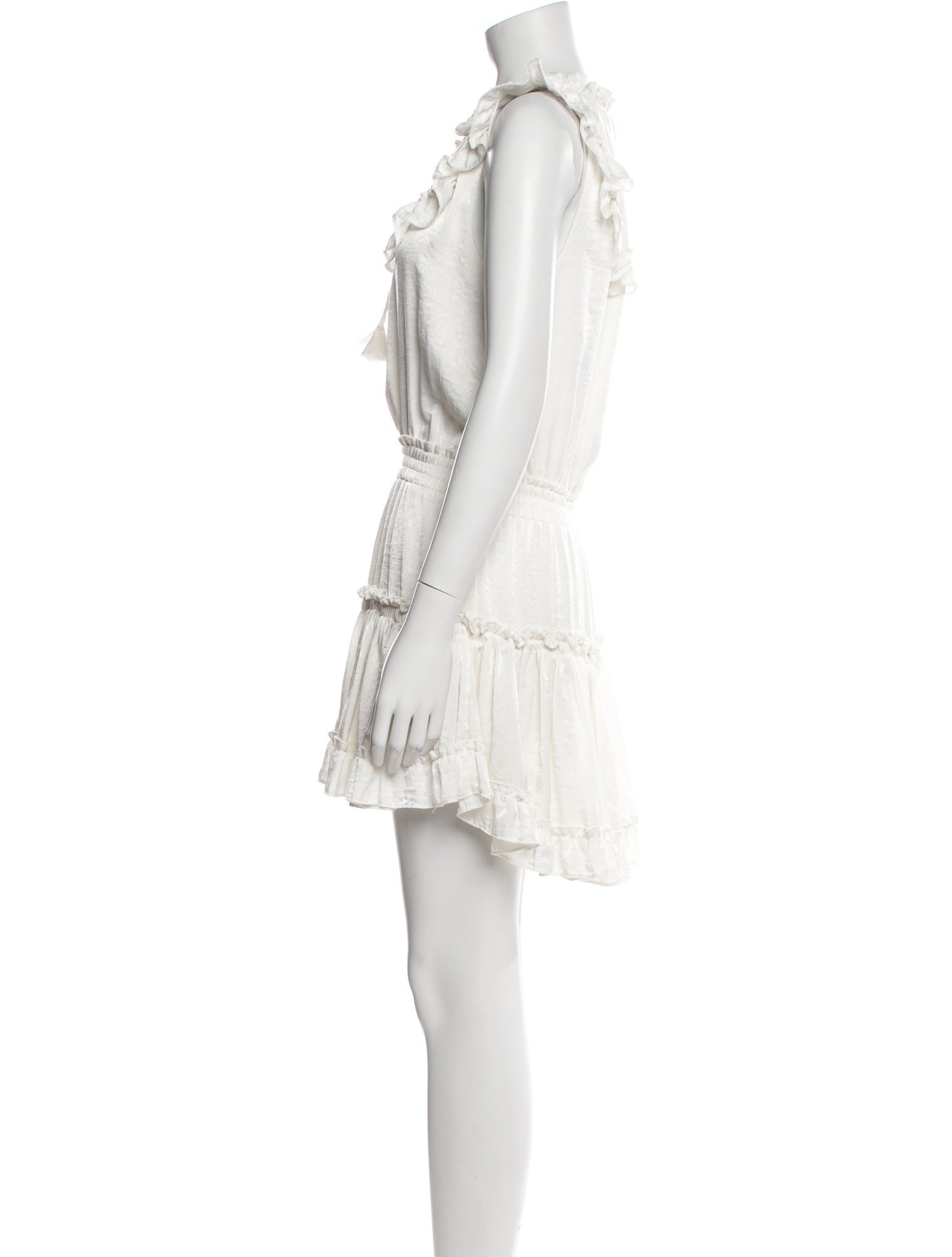 MISA Los Angeles Crew Neck Mini Dress