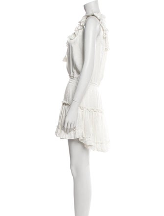 MISA Los Angeles Crew Neck Mini Dress