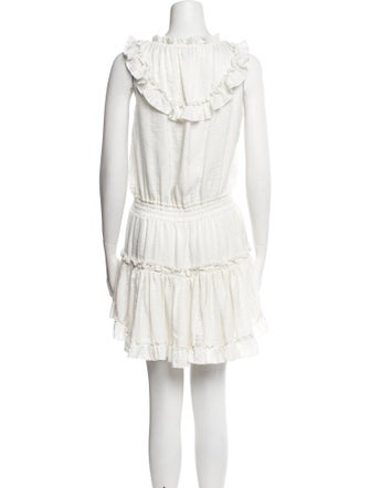 MISA Los Angeles Crew Neck Mini Dress