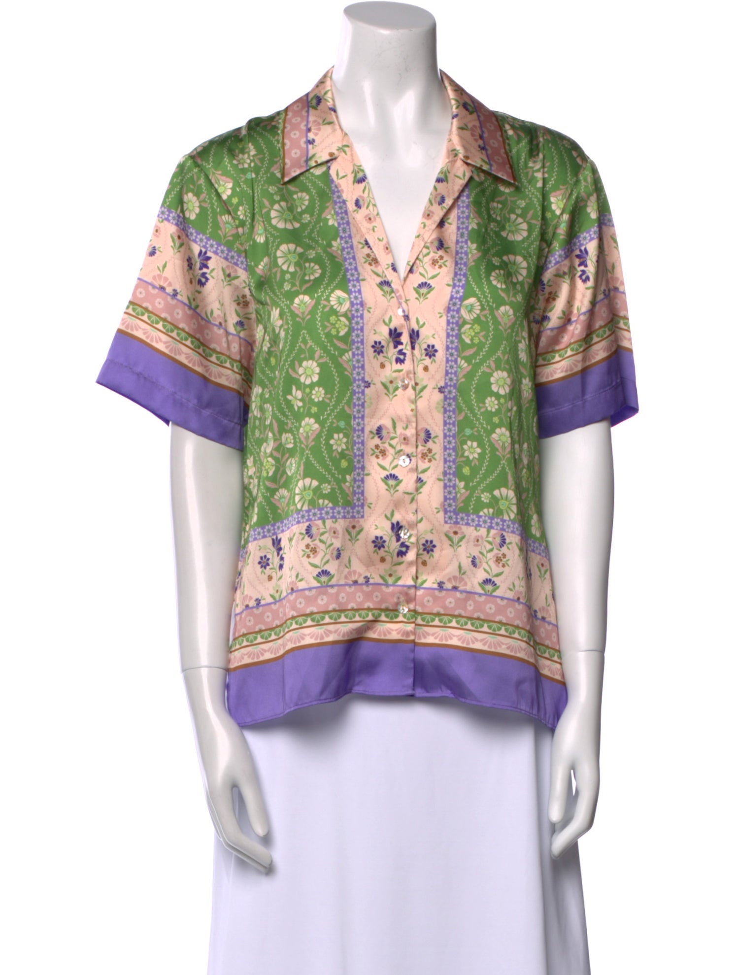 MISA Los Angeles Paisley Print Short Sleeve Polo