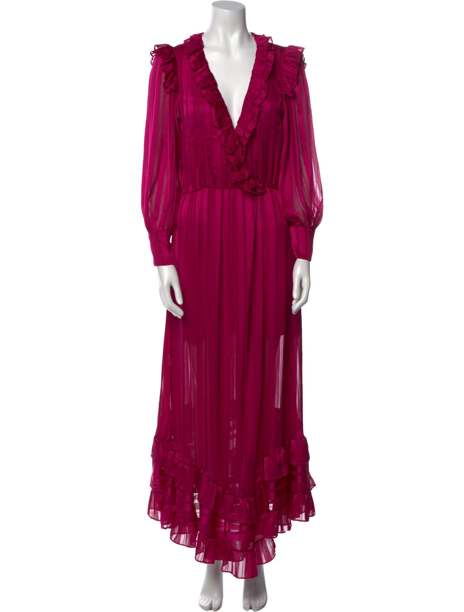 MISA Los Angeles V-Neck Long Dress