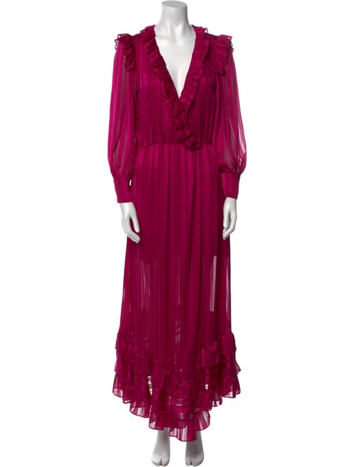 MISA Los Angeles V-Neck Long Dress