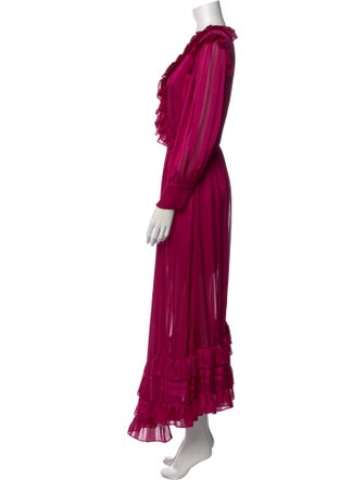 MISA Los Angeles V-Neck Long Dress