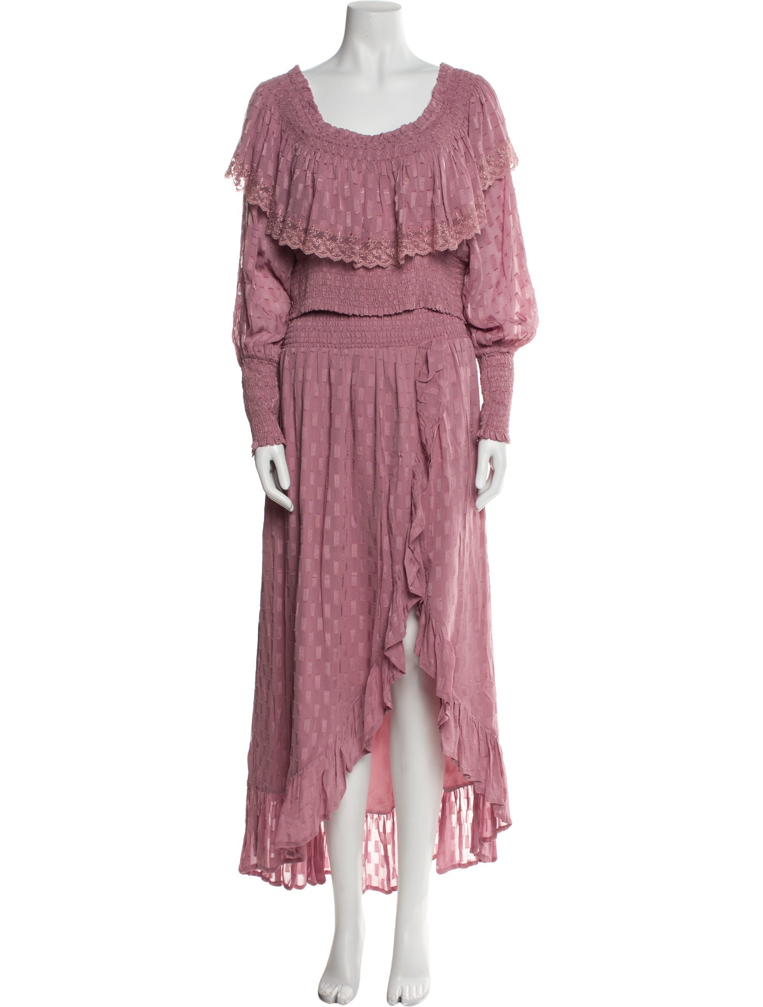 MISA Los Angeles Ruffle Embellishment Skirt Set