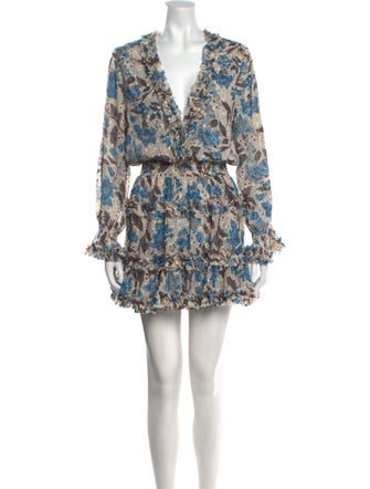 MISA Los Angeles Floral Print Mini Dress