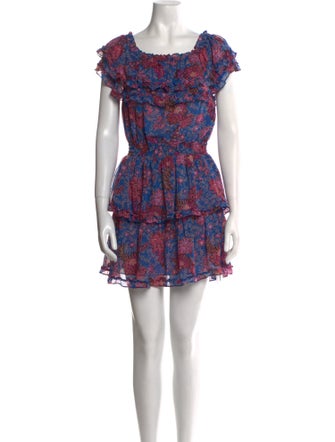 MISA Los Angeles Floral Print Mini Dress