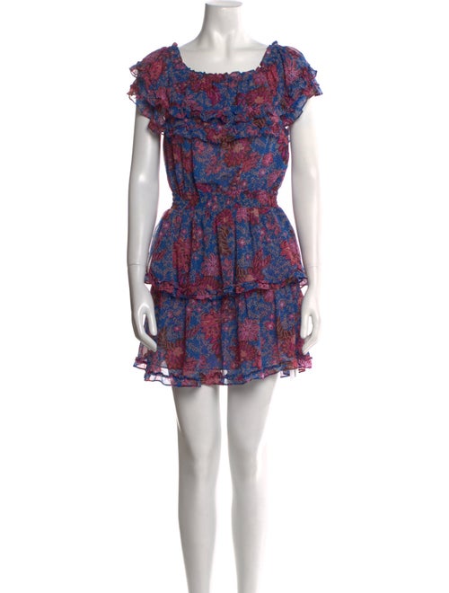 MISA Los Angeles Floral Print Mini Dress