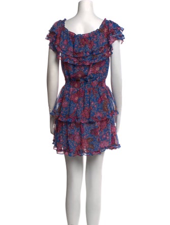 MISA Los Angeles Floral Print Mini Dress