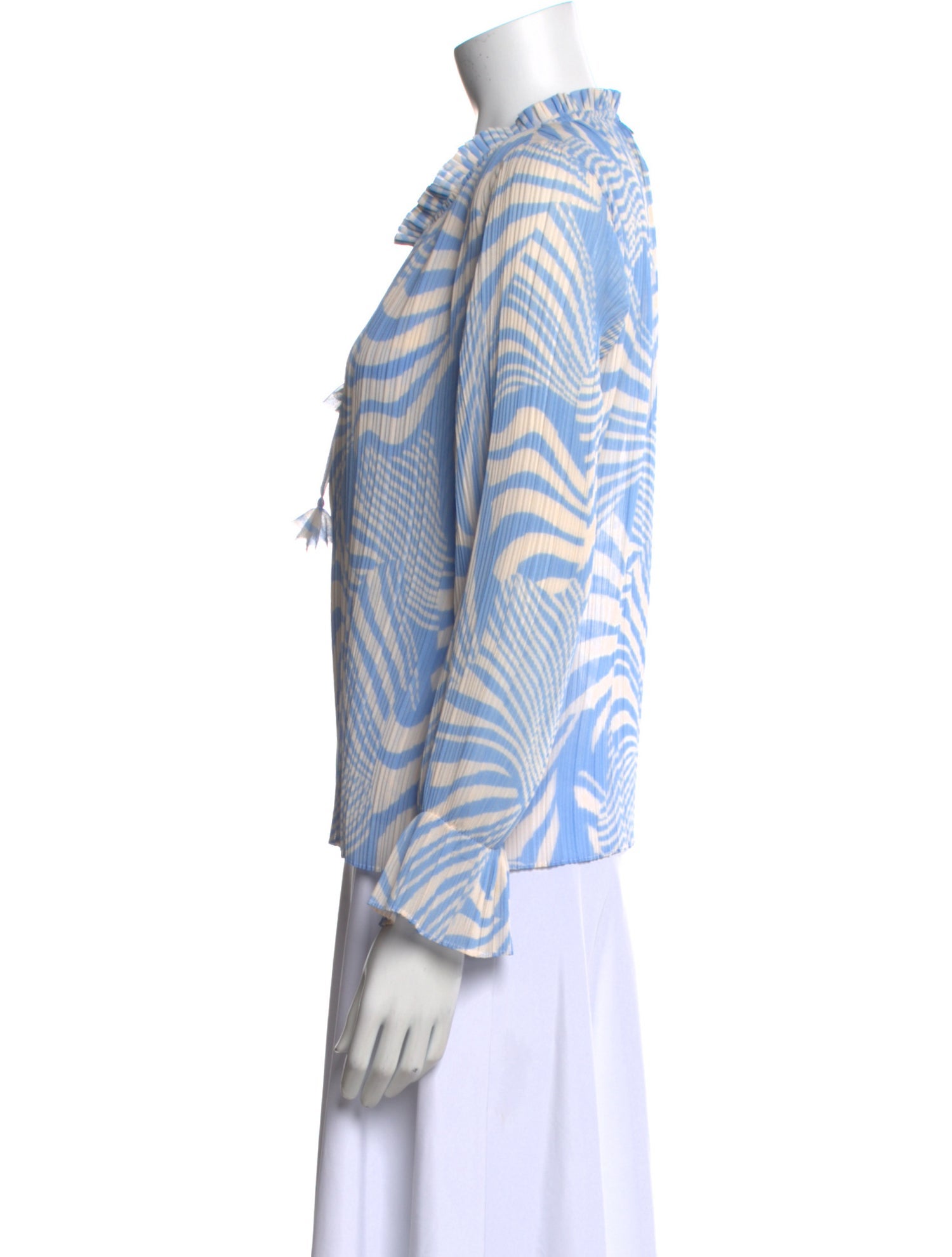 MISA Los Angeles Printed Cowl Neck Blouse w/ Tags