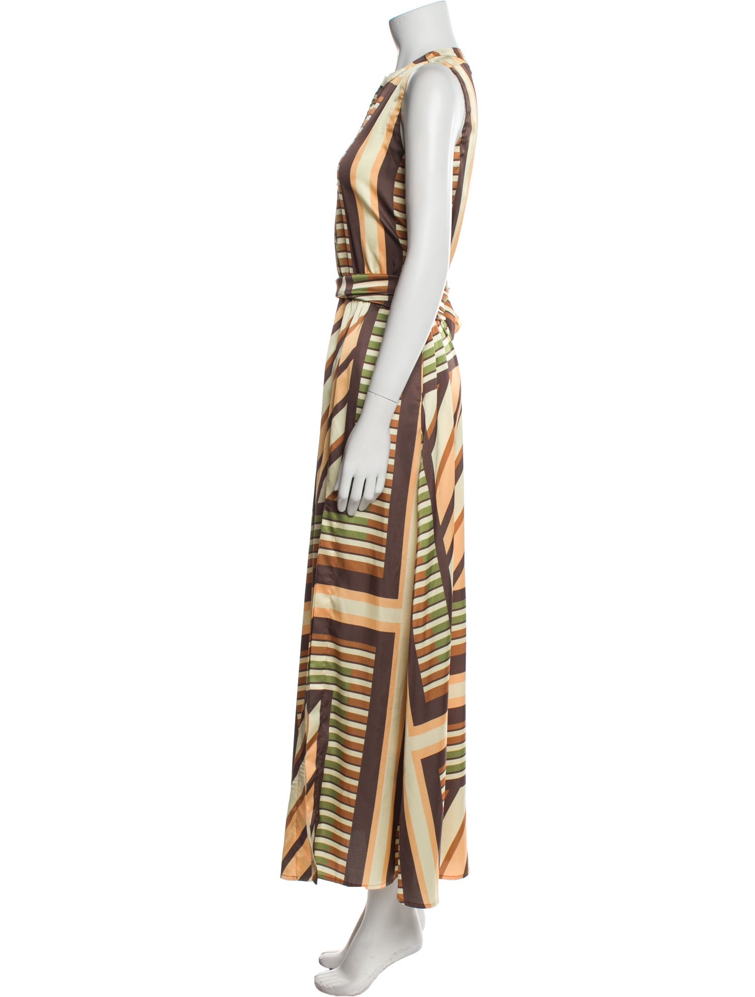 MISA Los Angeles Printed Long Dress