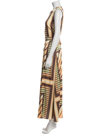 MISA Los Angeles Printed Long Dress
