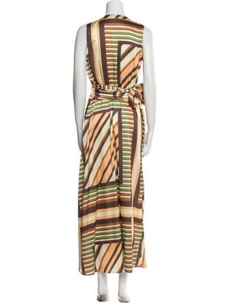 MISA Los Angeles Printed Long Dress