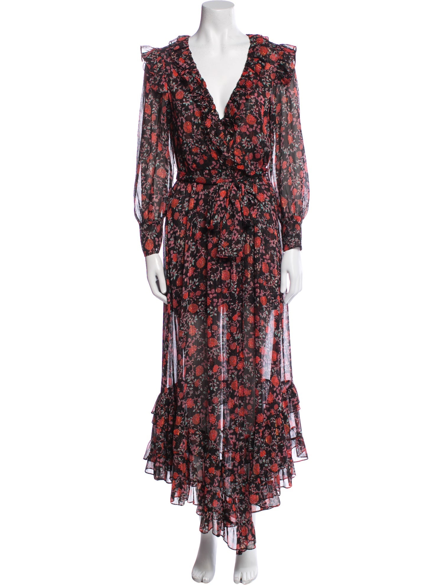 MISA Los Angeles Floral Print Long Dress