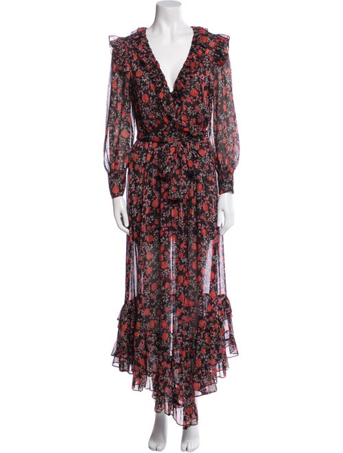 MISA Los Angeles Floral Print Long Dress