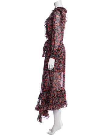 MISA Los Angeles Floral Print Long Dress