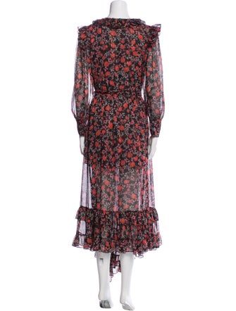 MISA Los Angeles Floral Print Long Dress