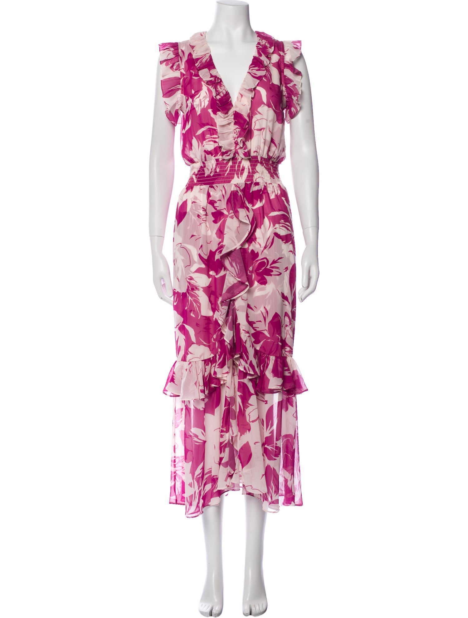 MISA Los Angeles Floral Print Long Dress w/ Tags