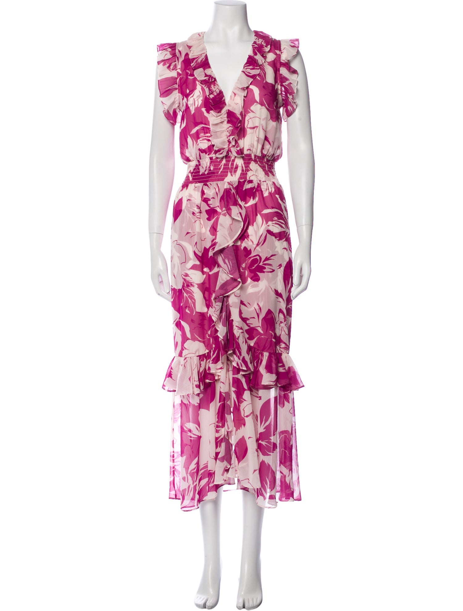 MISA Los Angeles Floral Print Long Dress w/ Tags