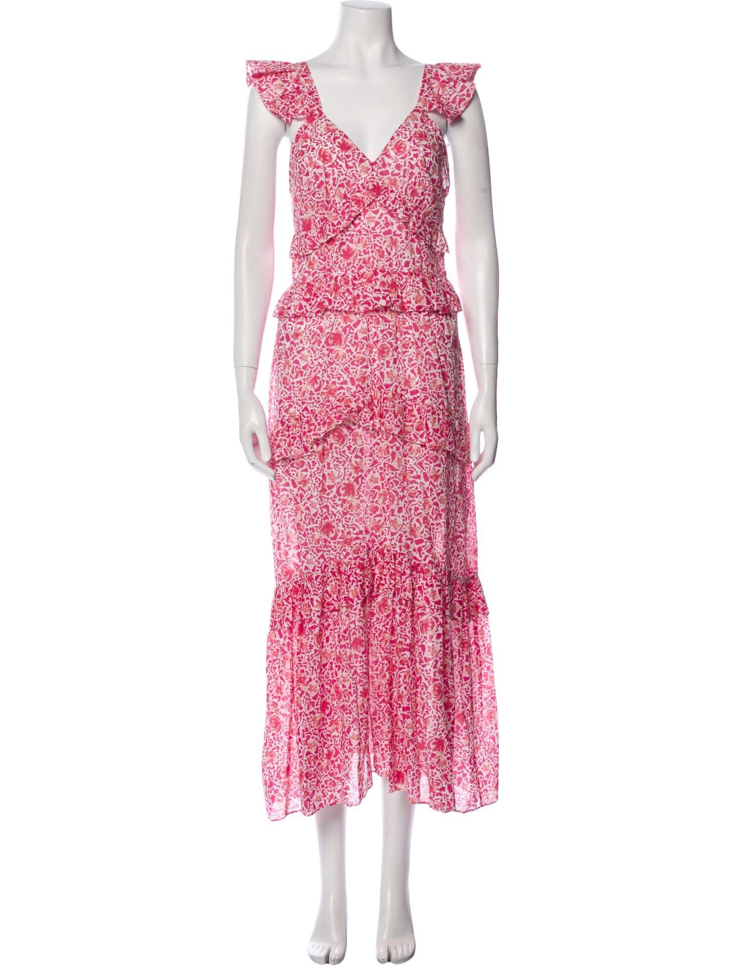 MISA Los Angeles Floral Print Long Dress