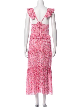 MISA Los Angeles Floral Print Long Dress