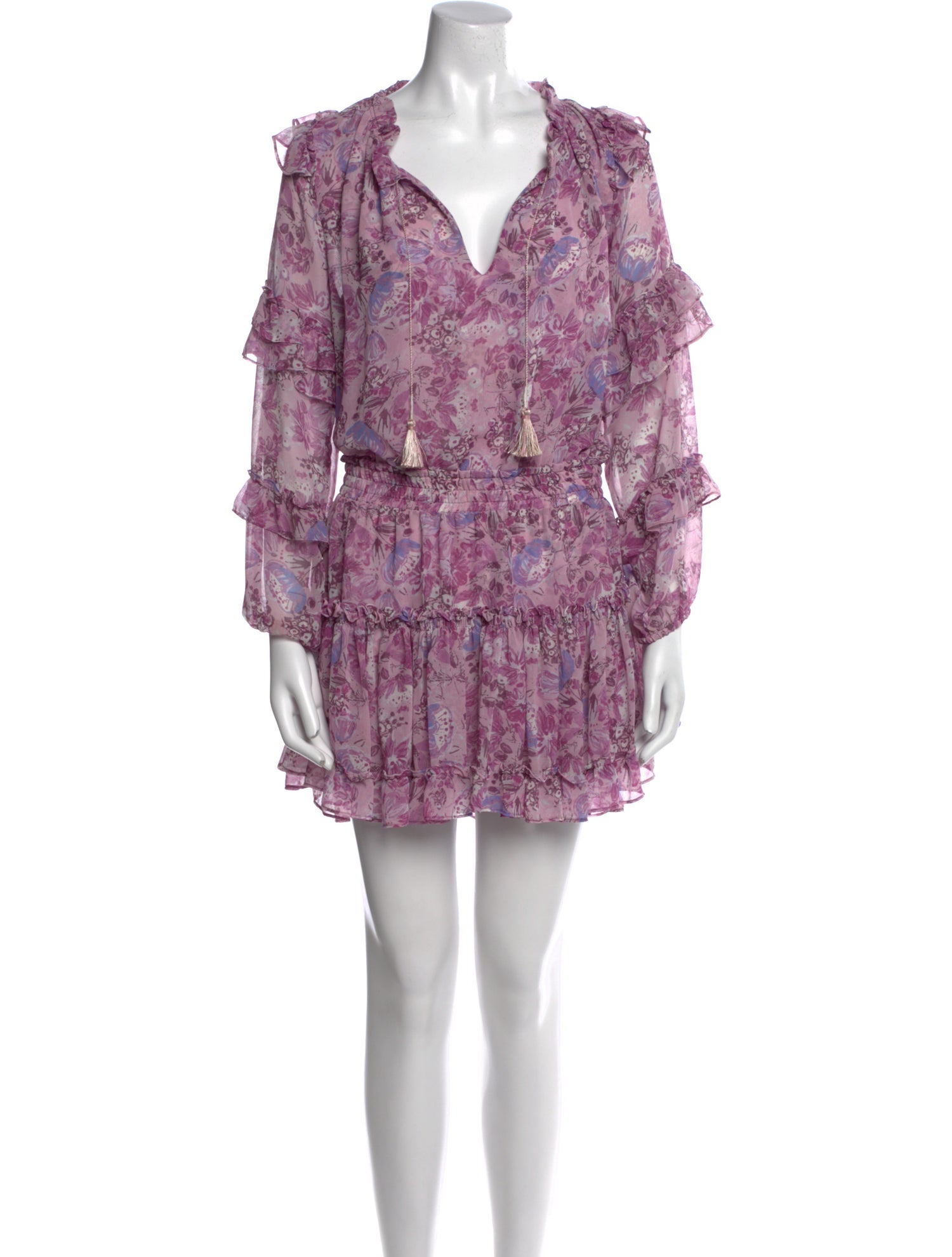 MISA Los Angeles Floral Print Mini Dress