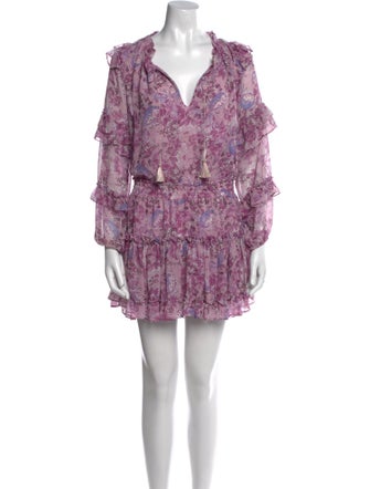 MISA Los Angeles Floral Print Mini Dress