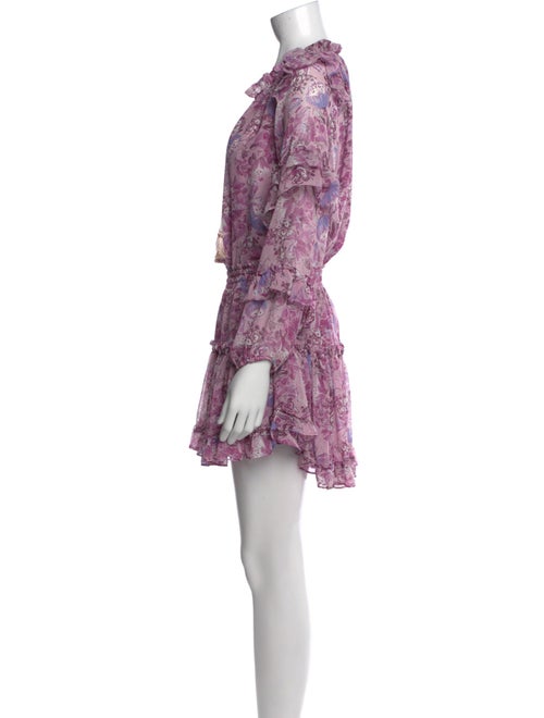 MISA Los Angeles Floral Print Mini Dress