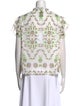 MISA Los Angeles Floral Print Mock Neck Blouse