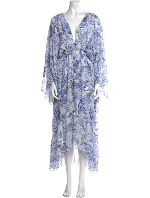 MISA Los Angeles Floral Print Midi Length Dress