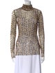 MISA Los Angeles Animal Print Turtleneck Top