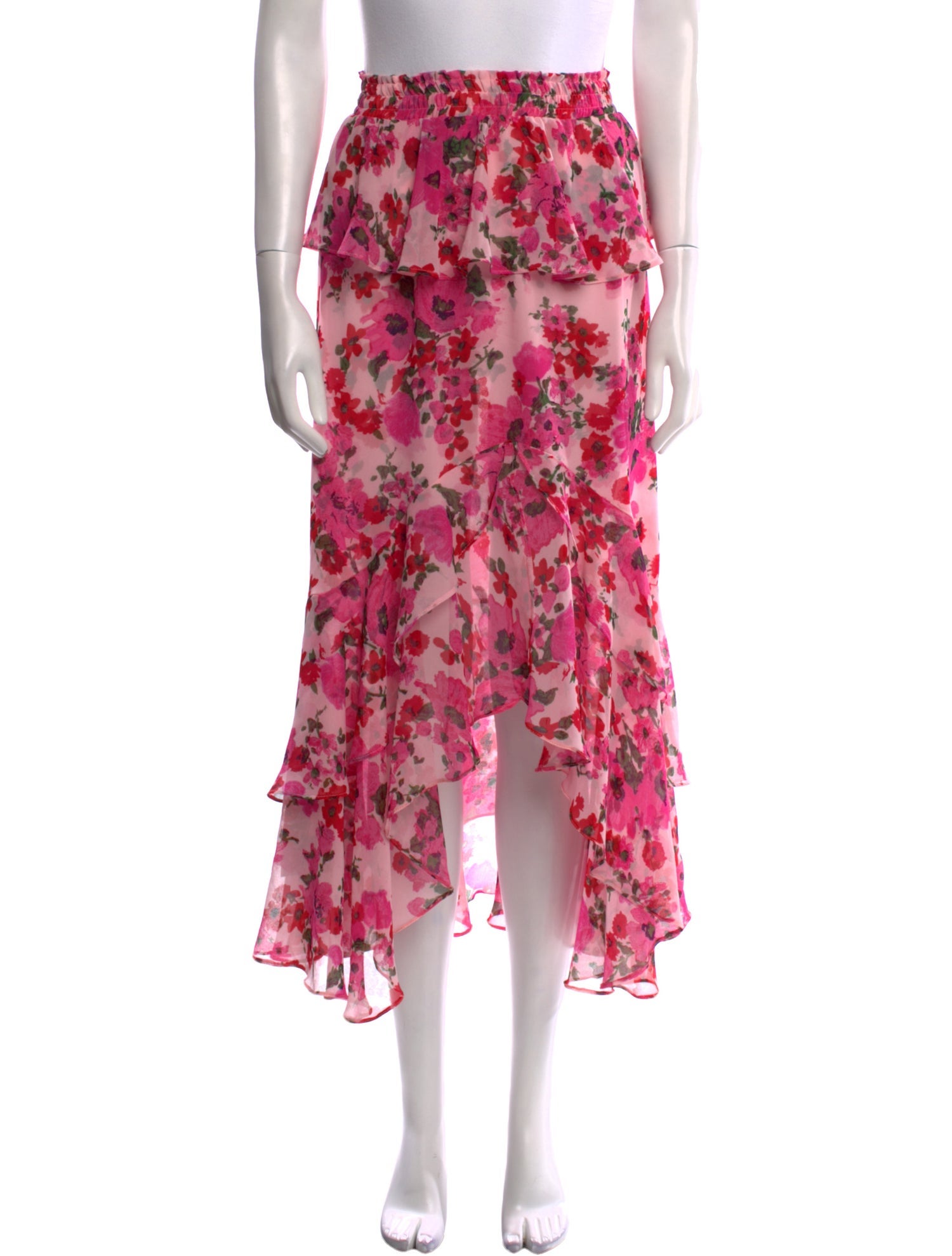 MISA Los Angeles Floral Print Midi Length Skirt w/ Tags