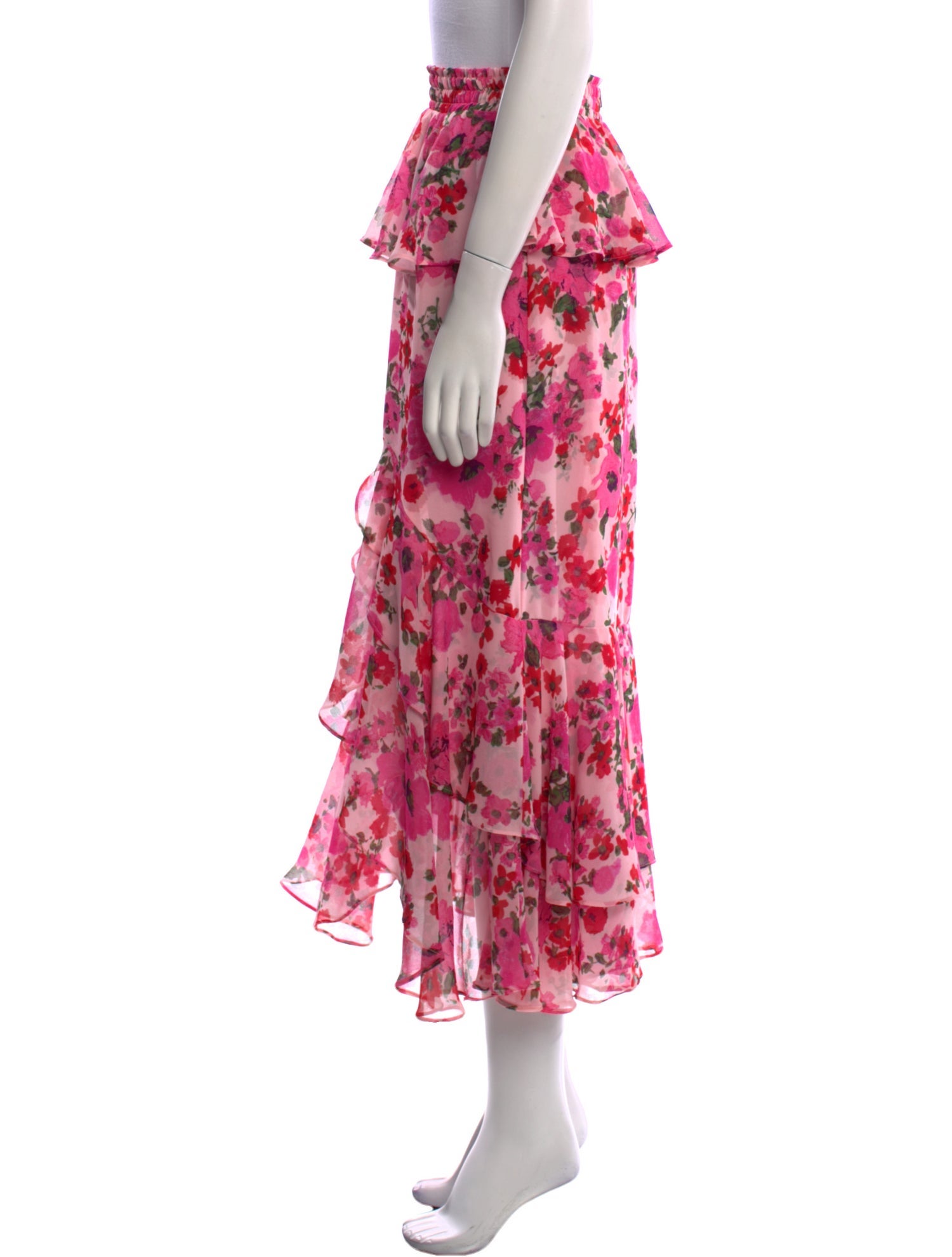 MISA Los Angeles Floral Print Midi Length Skirt w/ Tags