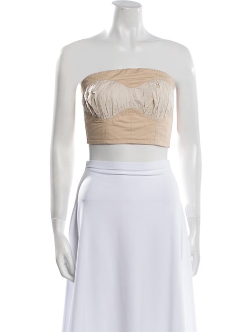 MISA Los Angeles Strapless Crop Top