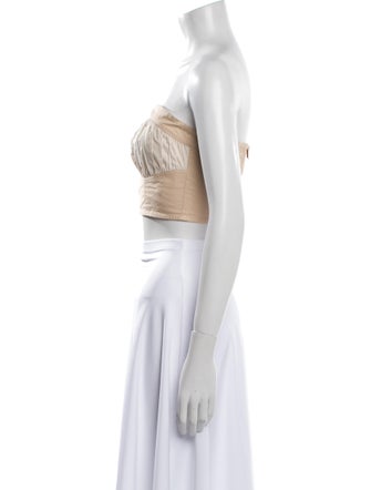 MISA Los Angeles Strapless Crop Top