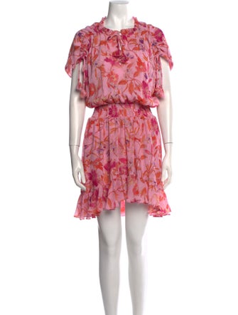 MISA Los Angeles Floral Print Mini Dress
