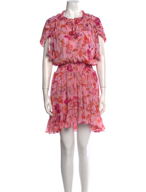 MISA Los Angeles Floral Print Mini Dress