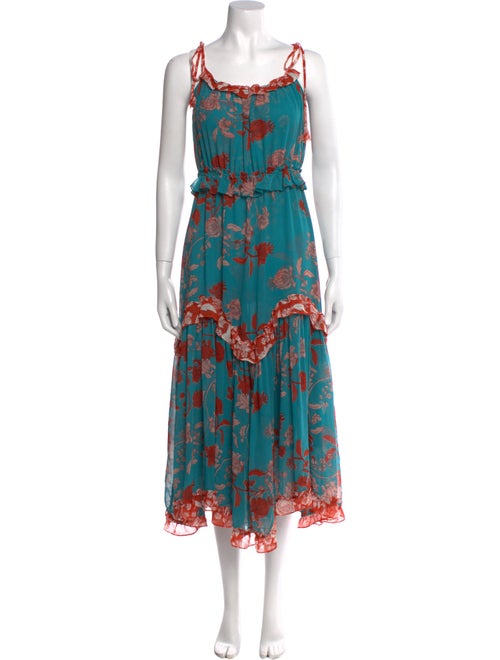 MISA Los Angeles Floral Print Long Dress