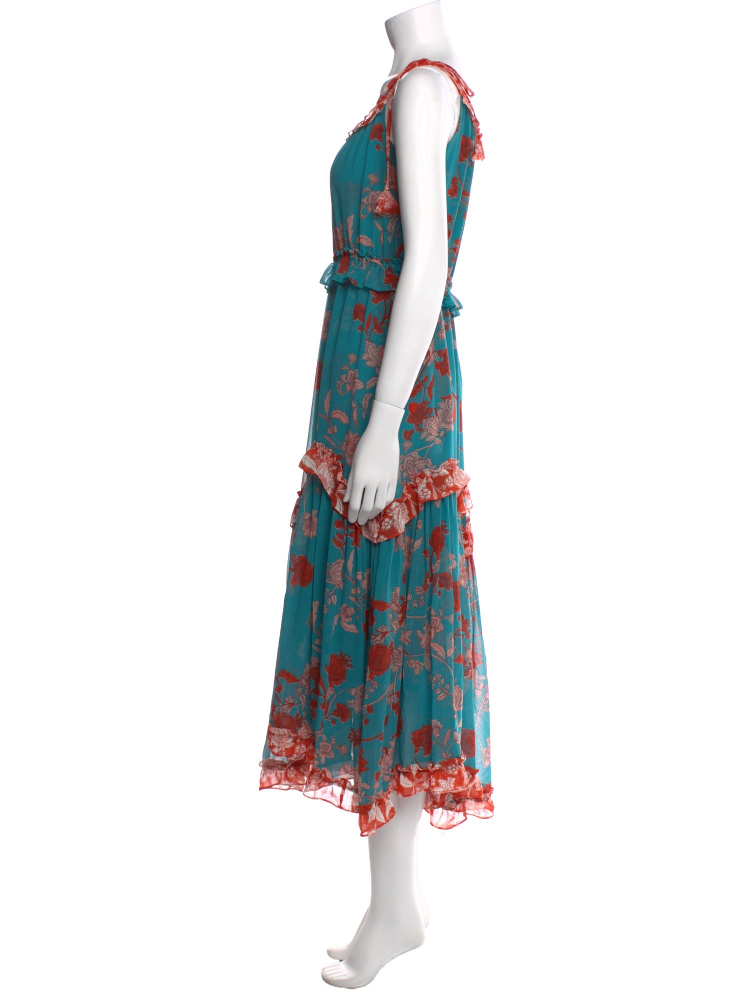 MISA Los Angeles Floral Print Long Dress