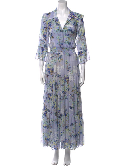 MISA Los Angeles Floral Print Long Dress