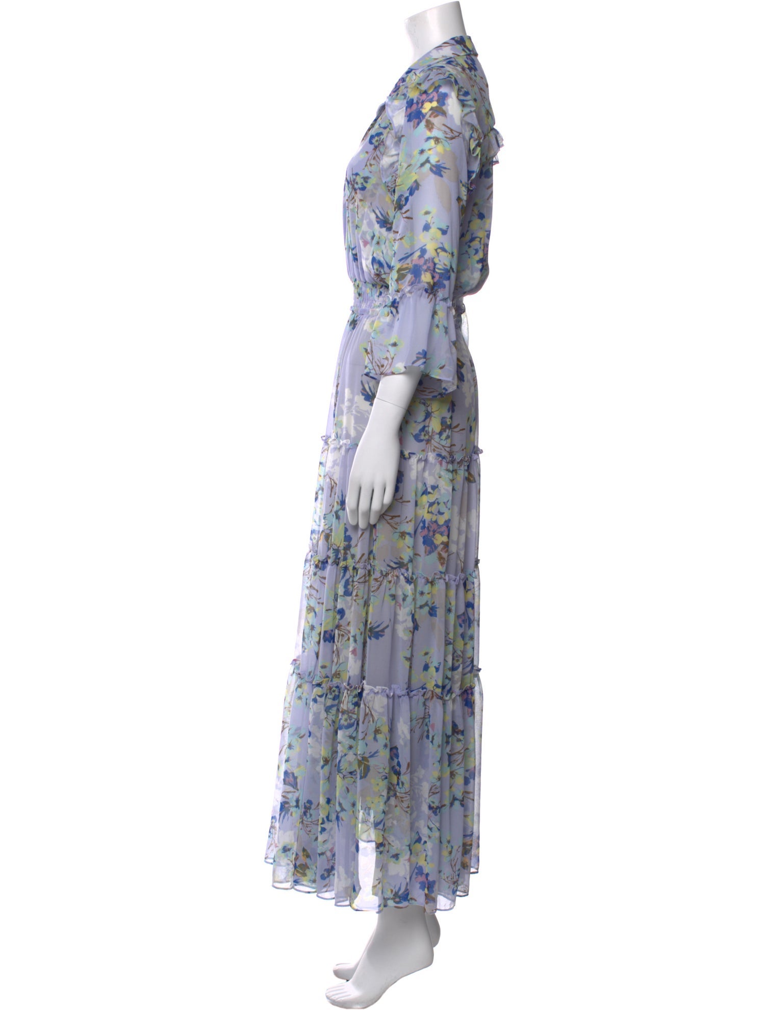 MISA Los Angeles Floral Print Long Dress