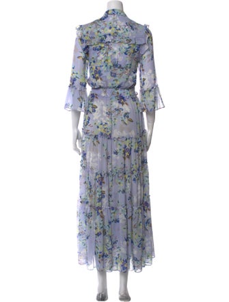 MISA Los Angeles Floral Print Long Dress
