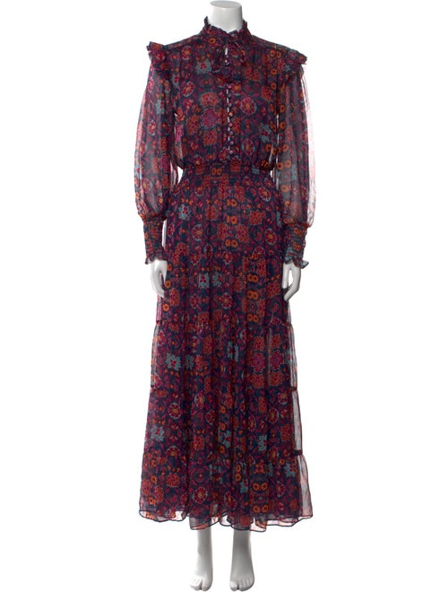 MISA Los Angeles Floral Print Long Dress