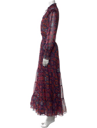 MISA Los Angeles Floral Print Long Dress
