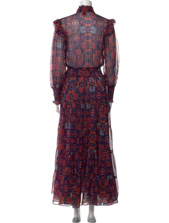 MISA Los Angeles Floral Print Long Dress